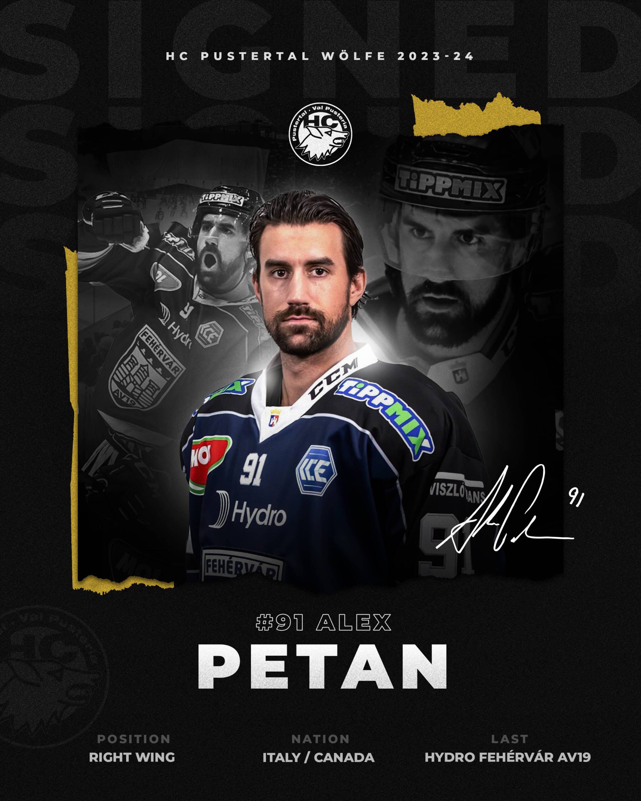 Alex Petan passa dal Fehervar al Val Pusteria