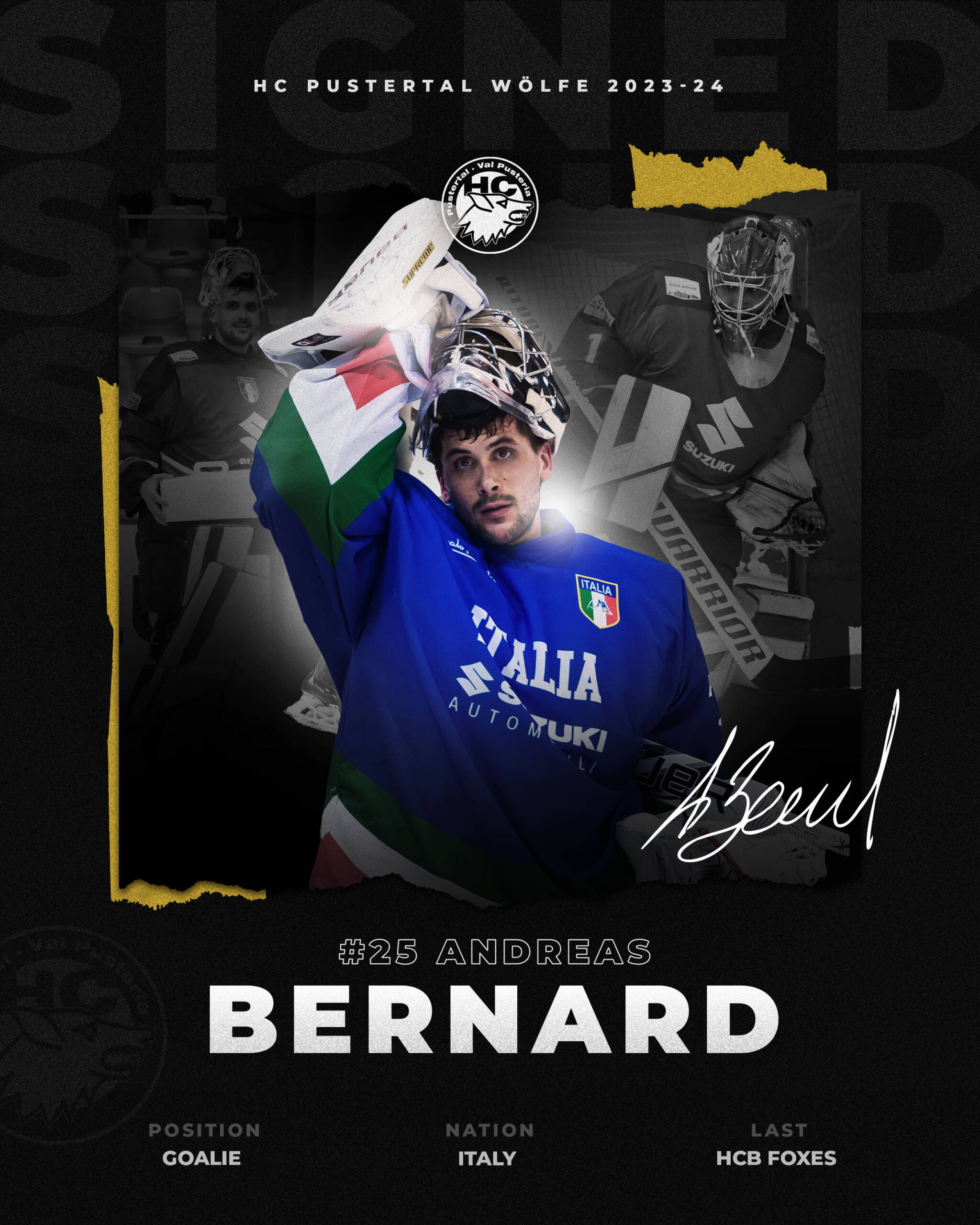 Andreas Bernard wechselt zum HC Pustertal
