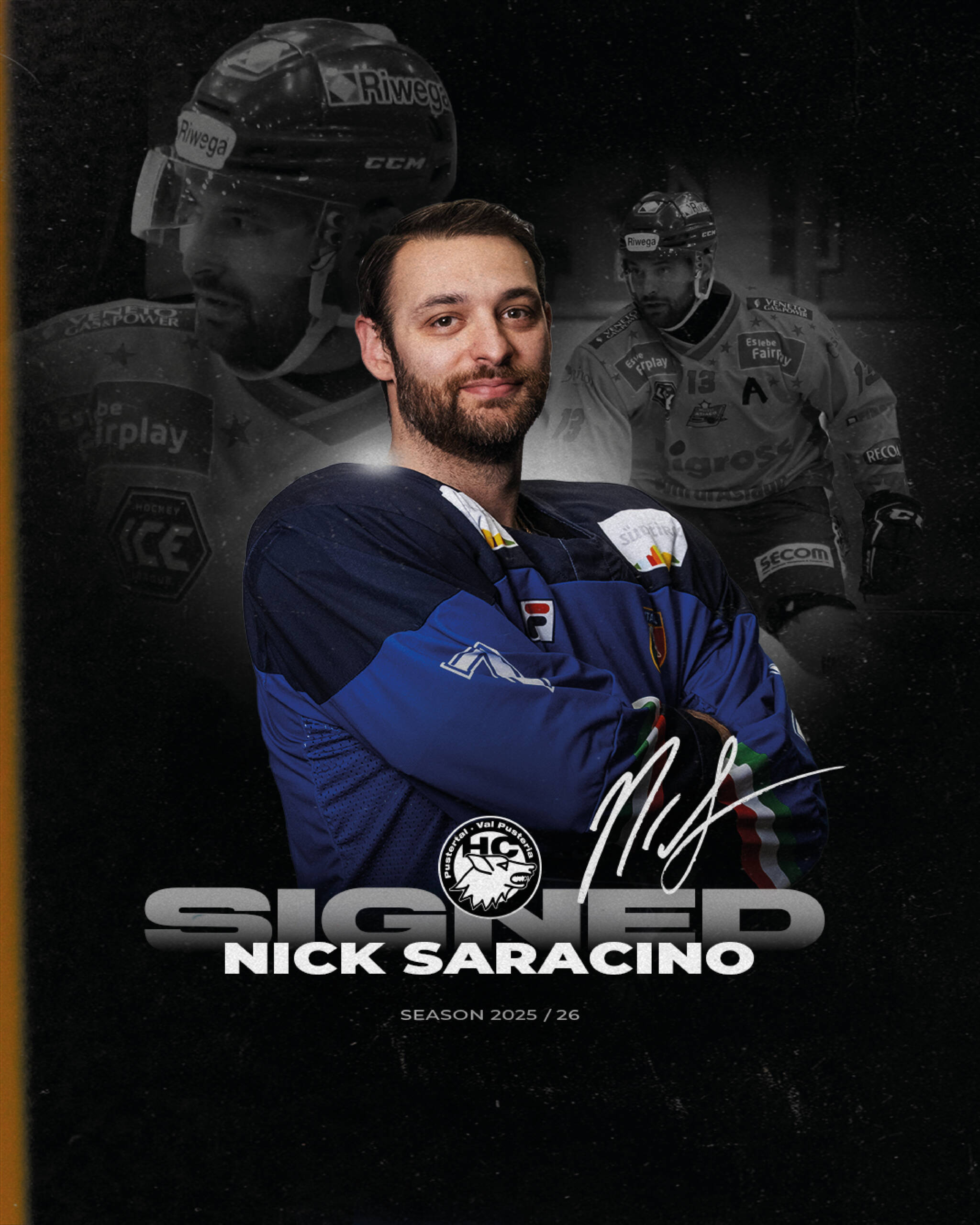 Nick Saracino unterschreibt beim HC Pustertal